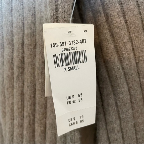 Abercrombie & Fitch Turtleneck Sweater Dress Knit Brown Taupe Women’s XS - Picture 7 of 8